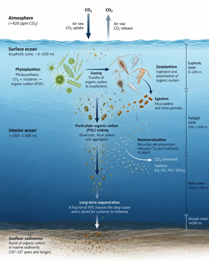 Ocean carbon cycle and biological carbon pump
