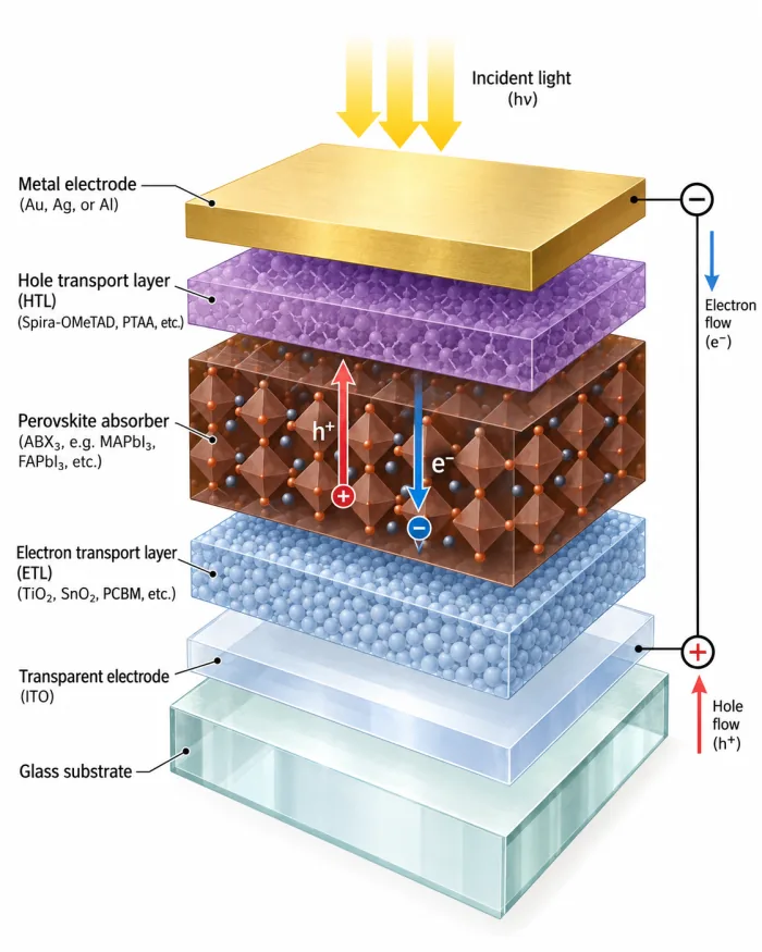Perovskite solar cell structure